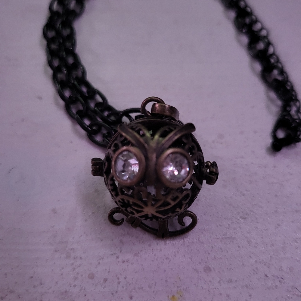 Owl storage necklace